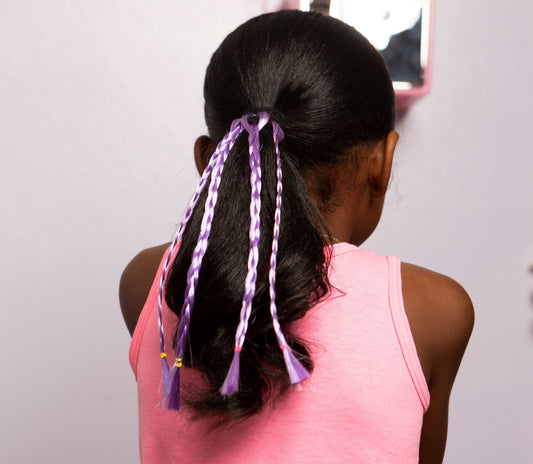 #SmileyMiley purple ponytail